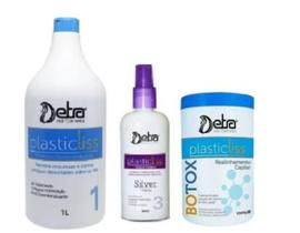 Detra Kit Redutor De Volume Plastic Liss - Shampoo 1Lt + Spray 200Ml + Redutor 1Kg