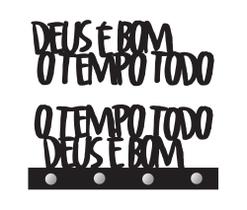 Deus É Bom O Tempo Todo Porta Chaves Parede Criativo Moderno