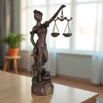 Deusa Da Justiça Themis Dama Advocacia Resina Estátua Decoração Escritório Direito Advogado