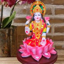 Deusa Lakshmi Da Fortuna Estátua Em Resina Deusa Lakshmi Da Fortuna Estátua Em Resina