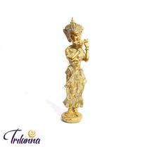 Deusa Tara Dourada C/Flauta 33cm - Trilunna