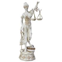 Deusa Themis Deusa da Justiça Direito Grande 45cm Cor Marfim