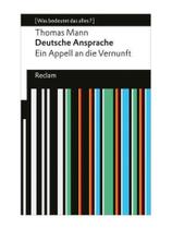 Deutsche ansprache - ein appell an die vernunft Deutsche ansprache - ein appell an die vernunft