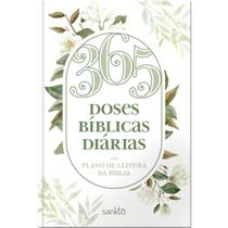 Devocional 365 Doses Bíblicas Diárias Com Plano Anual de Leitura Floral Branca