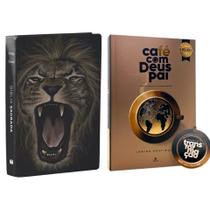Devocional Completo: Bíblia Leão NVI (Capa Dura) e Café com Deus Pai 2025 Capa Brochura
