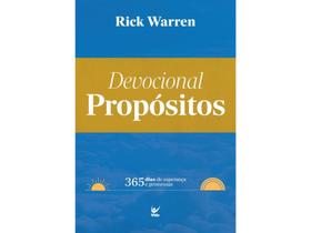 Devocional Propósitos 365 dias de esperança e promessas Rick Warren