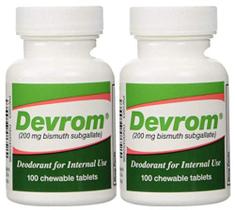 Devrom Desodorante Interno - 200mg - 100 Comprimidos Mastigáveis