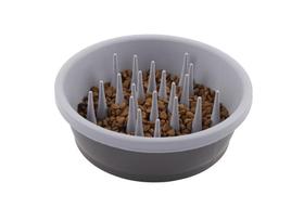 Dexas Slow Feeder Dog Bowl, 6 xícaras, cinza para saúde