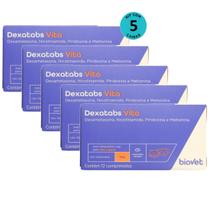 Dexatabs Vita Para Cães E Gatos 1mg Com 12 Comp. Kit Com 5 Caixa