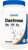 Dextrose em pó Nutricost 2,27 kg - sem transgênicos, sem glúten
