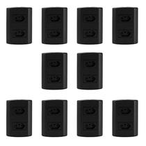 Dez Conjuntos com 2 Tomadas 2p+t 20a 250v, Modular, com Placa 4x2 e Suporte Dez Conjuntos com 2 Tomadas 2p+t 20a 250v, Modular, com Placa 4x2 e Suporte