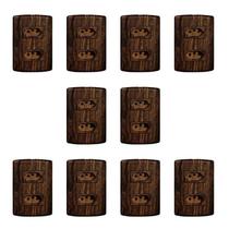 Dez Conjuntos com 2 Tomadas 2p+t 20a 250v, Modular, com Placa 4x2 e Suporte Dez Conjuntos com 2 Tomadas 2p+t 20a 250v, Modular, com Placa 4x2 e Suporte