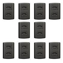 Dez Conjuntos com 2 Tomadas 2p+t 20a 250v, Modular, com Placa 4x2 e Suporte Dez Conjuntos com 2 Tomadas 2p+t 20a 250v, Modular, com Placa 4x2 e Suporte