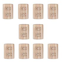 Dez Conjuntos com 2 Tomadas 2p+t 20a 250v, Modular, com Placa 4x2 e Suporte Dez Conjuntos com 2 Tomadas 2p+t 20a 250v, Modular, com Placa 4x2 e Suporte