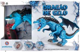 Dg053 - animal de brinquedo de plastico dragao azul (r/c dragao de gelo) - 7898706182587