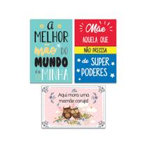 Dia Das Mãe - Placas Dia das Mães Quadros Decorativos 19X28