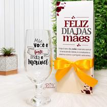 Dia das Mães - Taça Floripa Cerveja + Caixa presente Mãe Forte e Incrivél