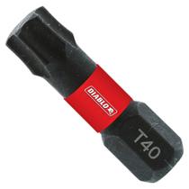 Diablo T40 Torx Drive Bits 1/4" Hex, 2,5 cm, pacote com 5
