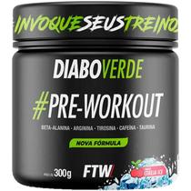 Diabo Verde Pré Treino Pre Workout 300g FTW Sabor Cereja Ice