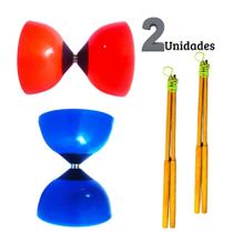 Diabolô Profissional Com Par De Baqueta De Plástico Kit Com 2 Malabares
