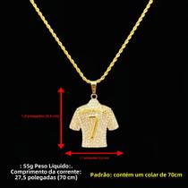 Diamante colar pingente, Messi Cristiano Ronaldo, Erling Haaland, Bellingham Jersey, alta qualidade