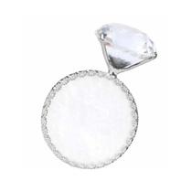 Diamante com anel Expositor De Arte Para Unhas Manicure Prata - ZEM
