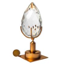 Diamante de Cristal Gigante Ovo Brilhante Facetado 351g 92mm