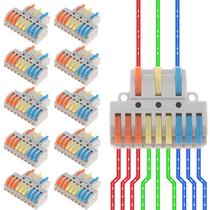 DIANN Conectores de Fio com Alavanca 10 peças 28-12 AWG para Emenda Rápida DIANN Conectores de Fio com Alavanca 10 peças 28-12 AWG para Emenda Rápida