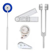 Diapasão 256hz + Martelo Babinski + Trena + Goniometro Pequeno E Grande