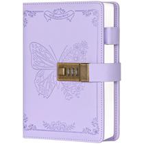 Diário Billtigif com Cadeado - Diário para Mulheres e Meninas (Roxo Claro)