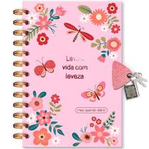 Diário com chave folhas 90g Borboletas Fina Ideia Diário com chave folhas 90g Borboletas Fina Ideia
