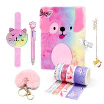 Diário com Fechadura e Chave Homicozy Dog Tie-Dye para Meninas