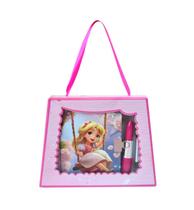 Diário da menina com cadeado e caneta batom 56 folhas