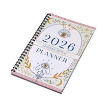 Diário De Bruxa Grimoire 122 Páginas Manifestação Lunar Tarot Planejador Espiritual Diário 2026