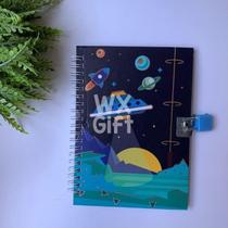 Diário Infantil Astronauta ou Gatinho - Interponte / WX Gift