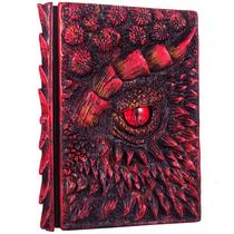 Diário LZLighActor 3D Dragon Eye em relevo A5 vermelho