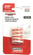 Dica: entre em contato com a Lincoln Electric Co 350A, cônico, 0,035 (0,9 mm), 10/Pk
