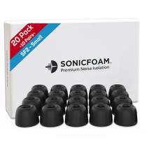 Dicas de fone de ouvido Memory Foam SONICFOAM SF2 Small Black, pacote com 20 Dicas de fone de ouvido Memory Foam SONICFOAM SF2 Small Black, pacote com 20