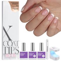 Dicas de Unhas Bartboxnails XCOATTIPS - Unhas Francesas Extra Curtas