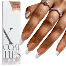 Dicas de unhas em gel francês BartboxNails XCOATTIPS com primer e base