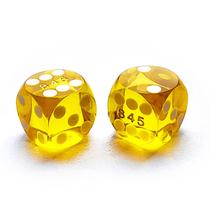 Dice Bescon Professional Precision 14,3 mm, gema amarela, 2 unidades