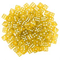 Dice Brybelly Six Sided D6 Standard 16 mm amarelo, pacote com 100