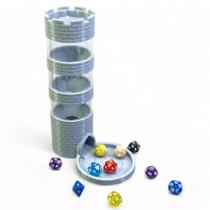 Dice Tower Lixusia Castle para jogos de tabuleiro TRPG com conjunto de dados