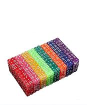 Dice Yiasangly 50 peças, 14 mm, 6 lados, cores translúcidas Dice Yiasangly 50 peças, 14 mm, 6 lados, cores translúcidas
