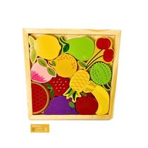 Didaticos Aprenda Brincando Quebra Cabeca Frutas DM Toys Brinquedo Pedagogico Recreativo