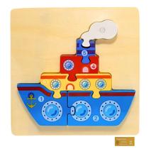 Didaticos Aprenda Brincando Veiculos Navio DM Toys Jogo Encaixar Madeira Quebra Cabeca Brinquedo Didaticos Aprenda Brincando Veiculos Navio DM Toys Jogo Encaixar Madeira Quebra Cabeca Brinquedo