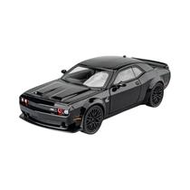 Die Cast Metal Dodge Challenger Toy Car, Hellcat Modelo, Pull Back, Som e Luz, Escala 1: 32