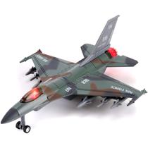 Diecast Fighter Jet Toy Military Falcon 1:400 com luzes