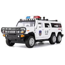 Diecast Toy Car Qian 1:32 Hummer Polices Car Model Branco Diecast Toy Car Qian 1:32 Hummer Polices Car Model Branco