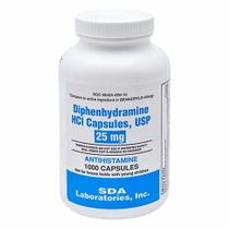 Difenidramina HCL 1000 cápsulas da SDA Labs (pacote com 6)